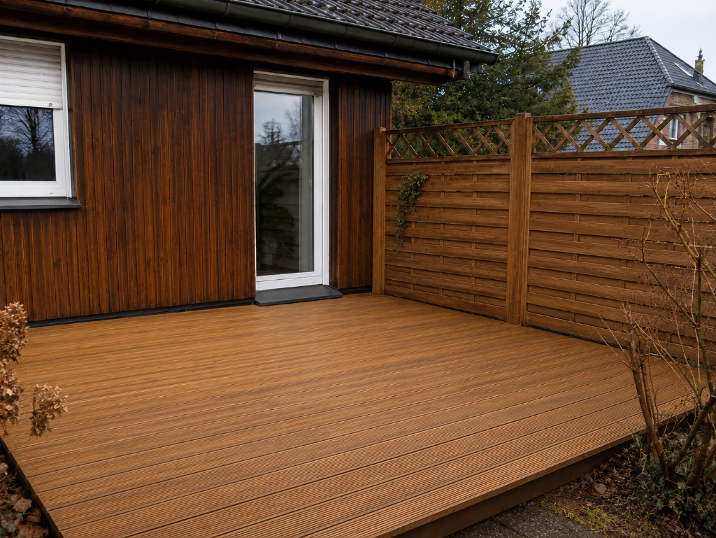 Holzschutz Nachher (Frisch lasierte Terrasse)